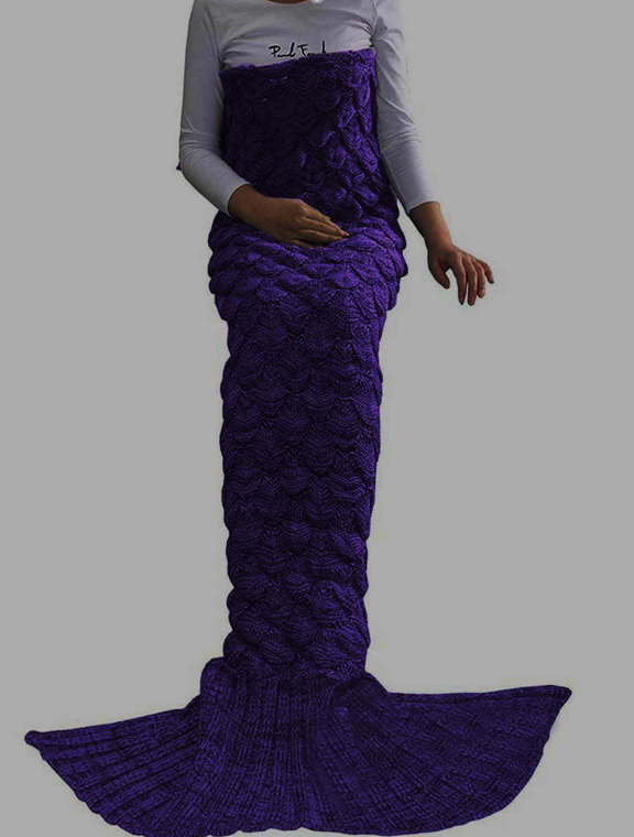 Mořská panna háčkovaný návlek dámský tmavě fialový