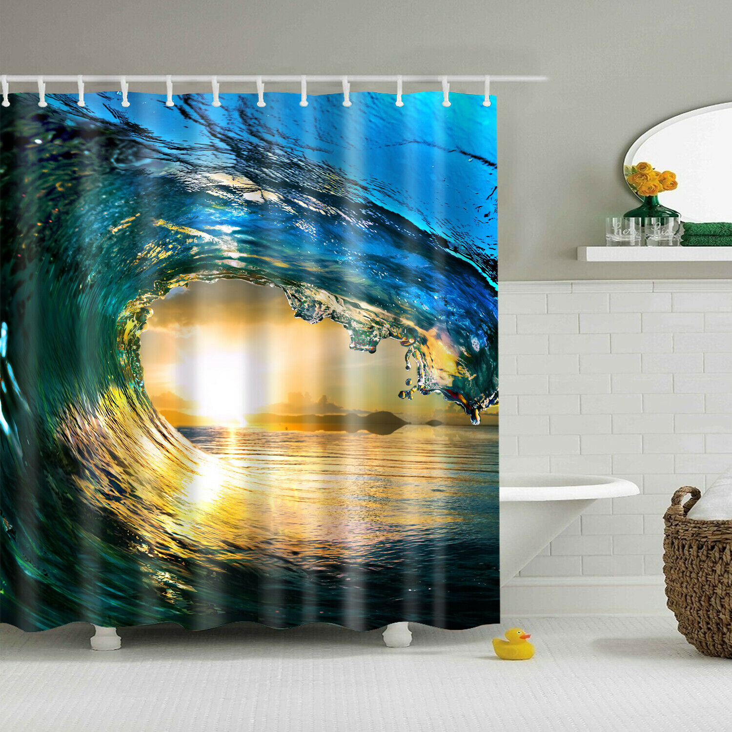 Vlna sprchový závěs 180 x 180 cm