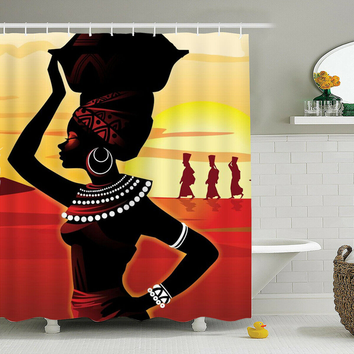 Africká dívka sprchový závěs 180 x 180 cm