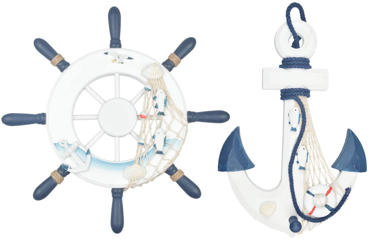 Kormidlo a kotva námořnická dekorace sada
