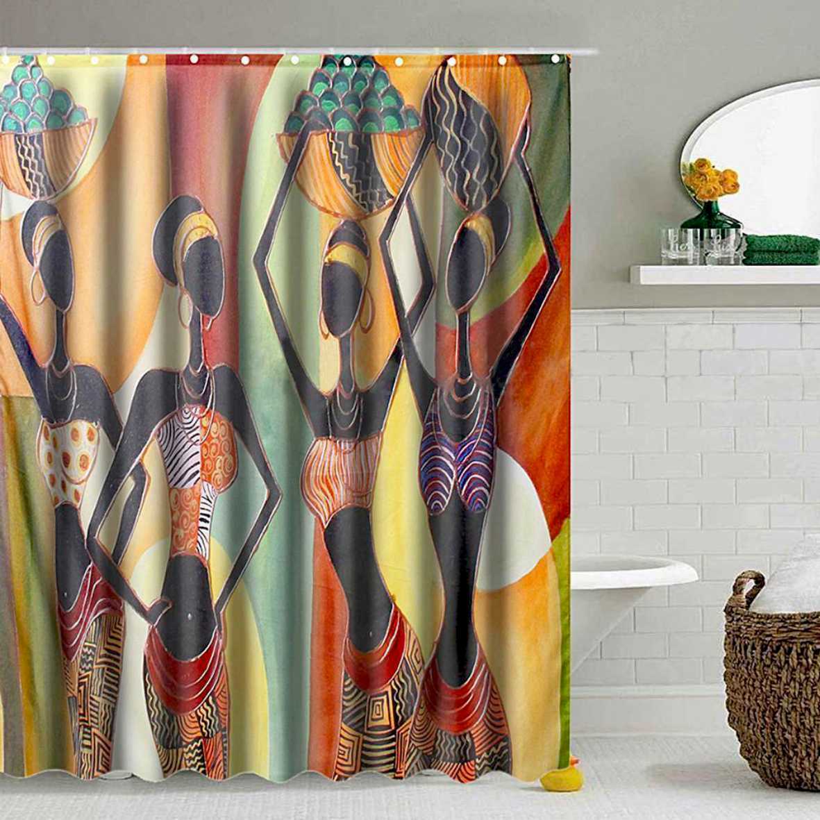 Afričanky  sprchový závěs 180 x 180 cm