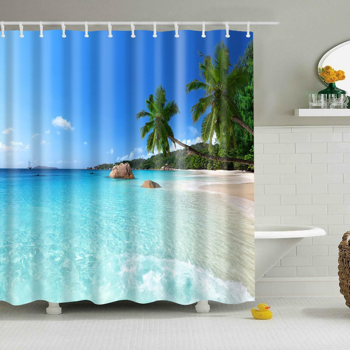 Pláž sprchový závěs 180 x 180 cm