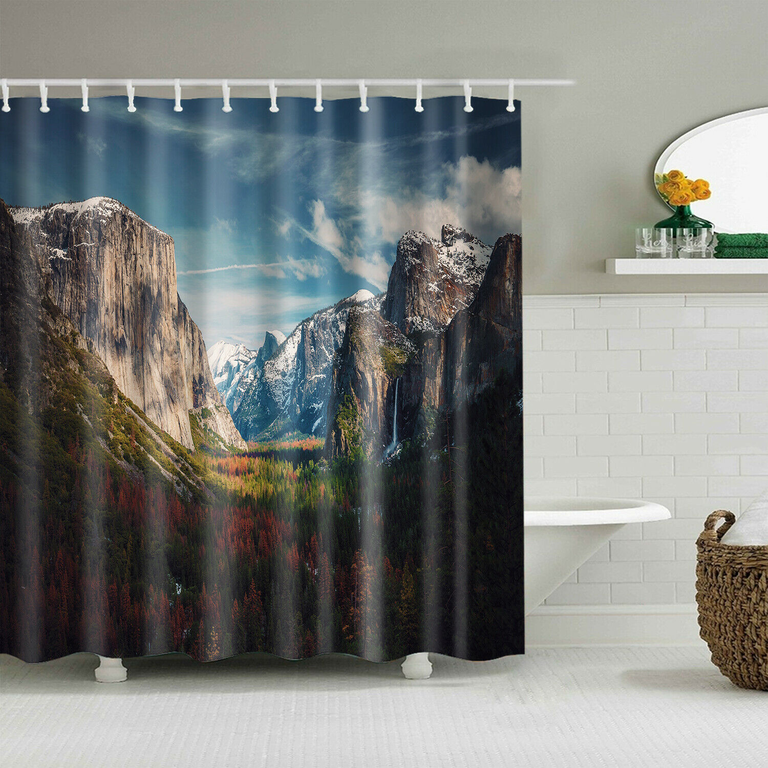 Hory sprchový závěs 180 x 180 cm