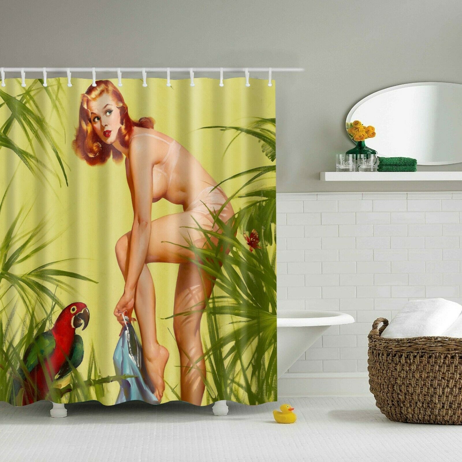 Papoušek sprchový závěs 180 x 180 cm