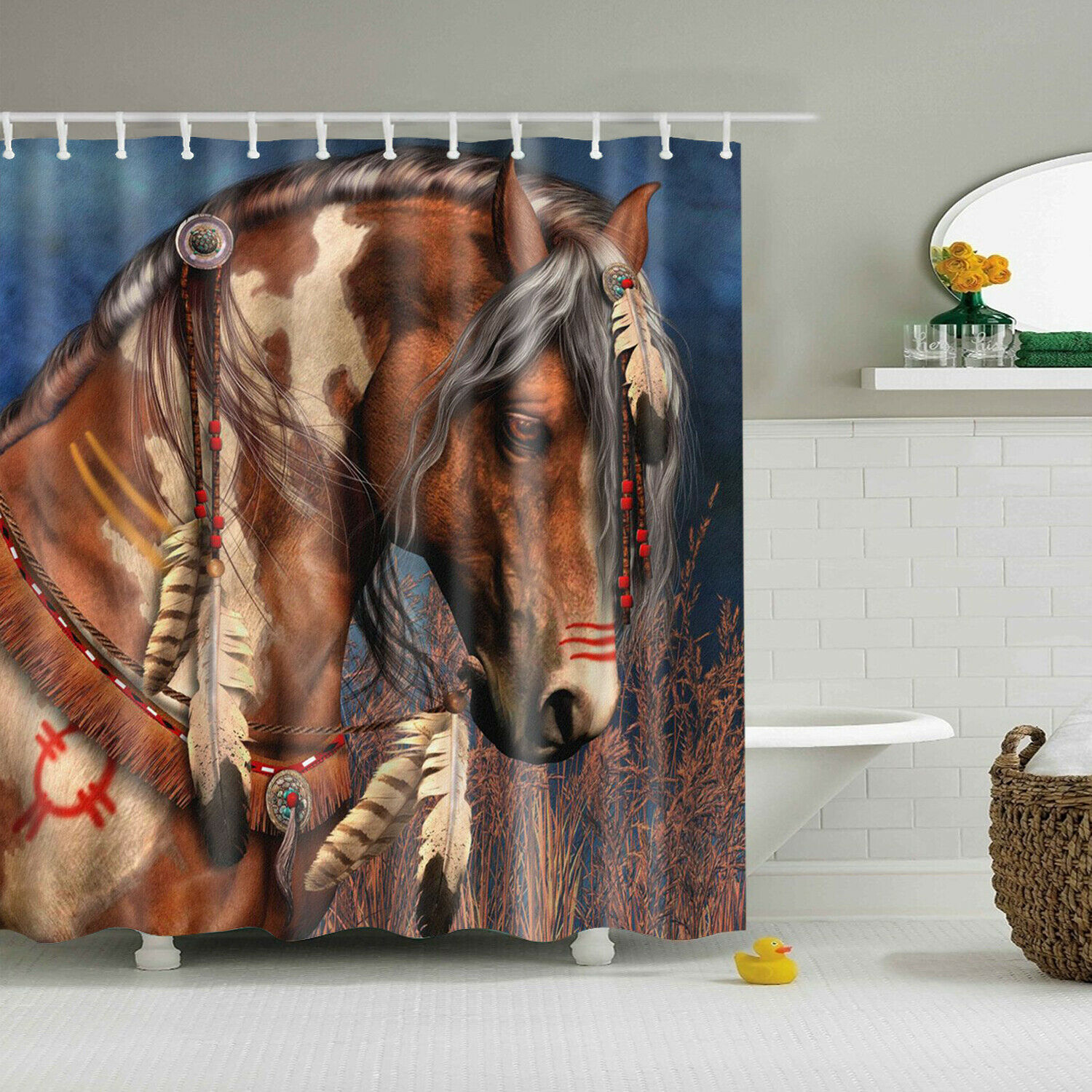Kůň sprchový závěs 180 x 180 cm